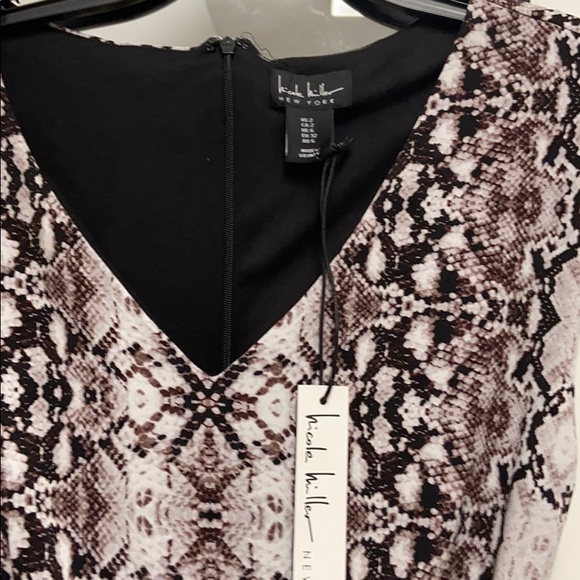 Nicole Miller snakeskin crop jumpsuit size 2 NWT - Picture 2 of 8